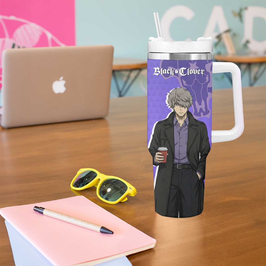Black Clover Gauche Adlai Tumbler With Handle Anime Illustration Style