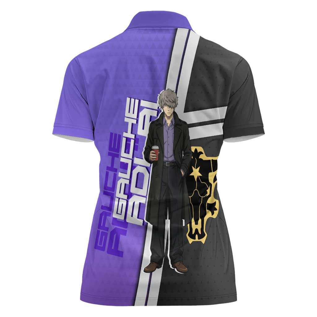 Black Clover Gauche Adlai Women Polo Shirt Anime Illustration Style