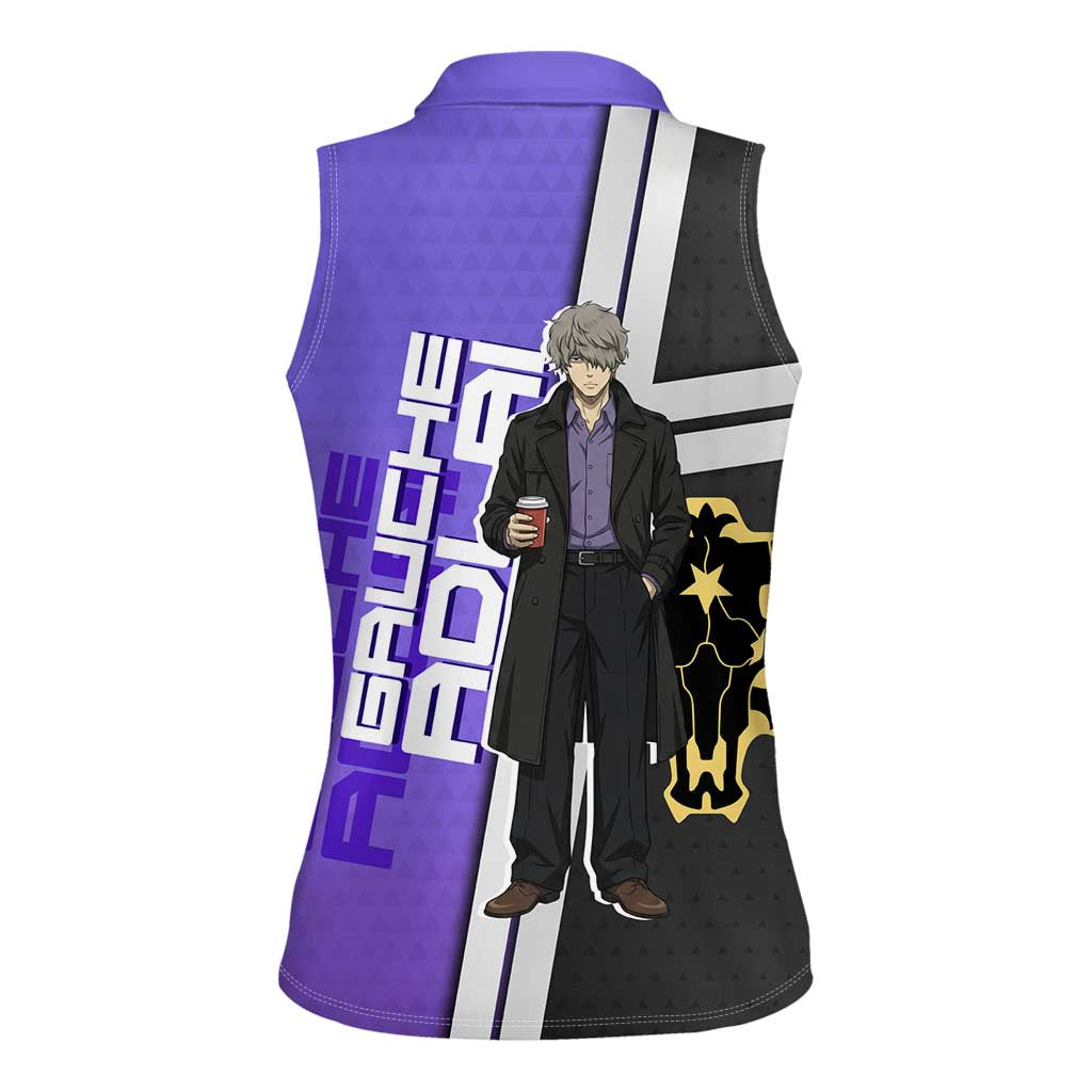 Black Clover Gauche Adlai Women Sleeveless Polo Shirt Anime Illustration Style