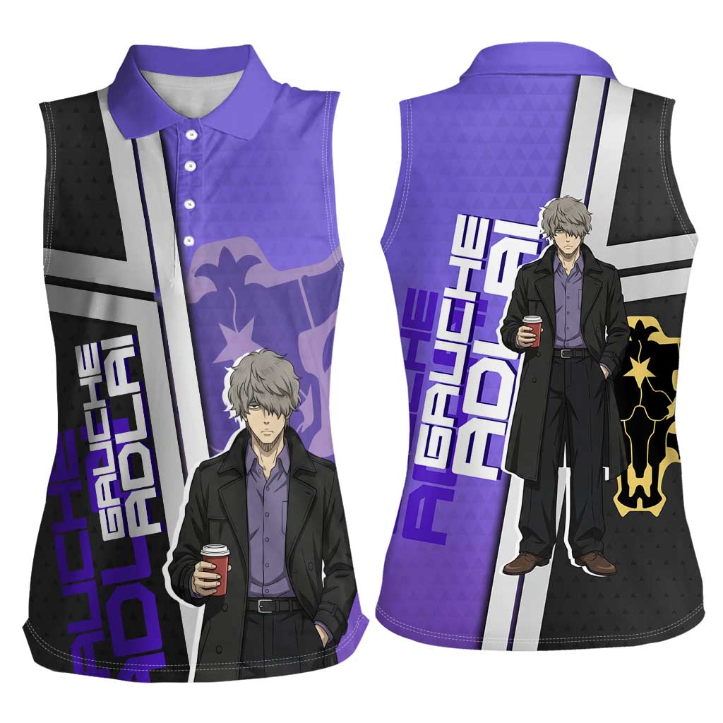 Black Clover Gauche Adlai Women Sleeveless Polo Shirt Anime Illustration Style