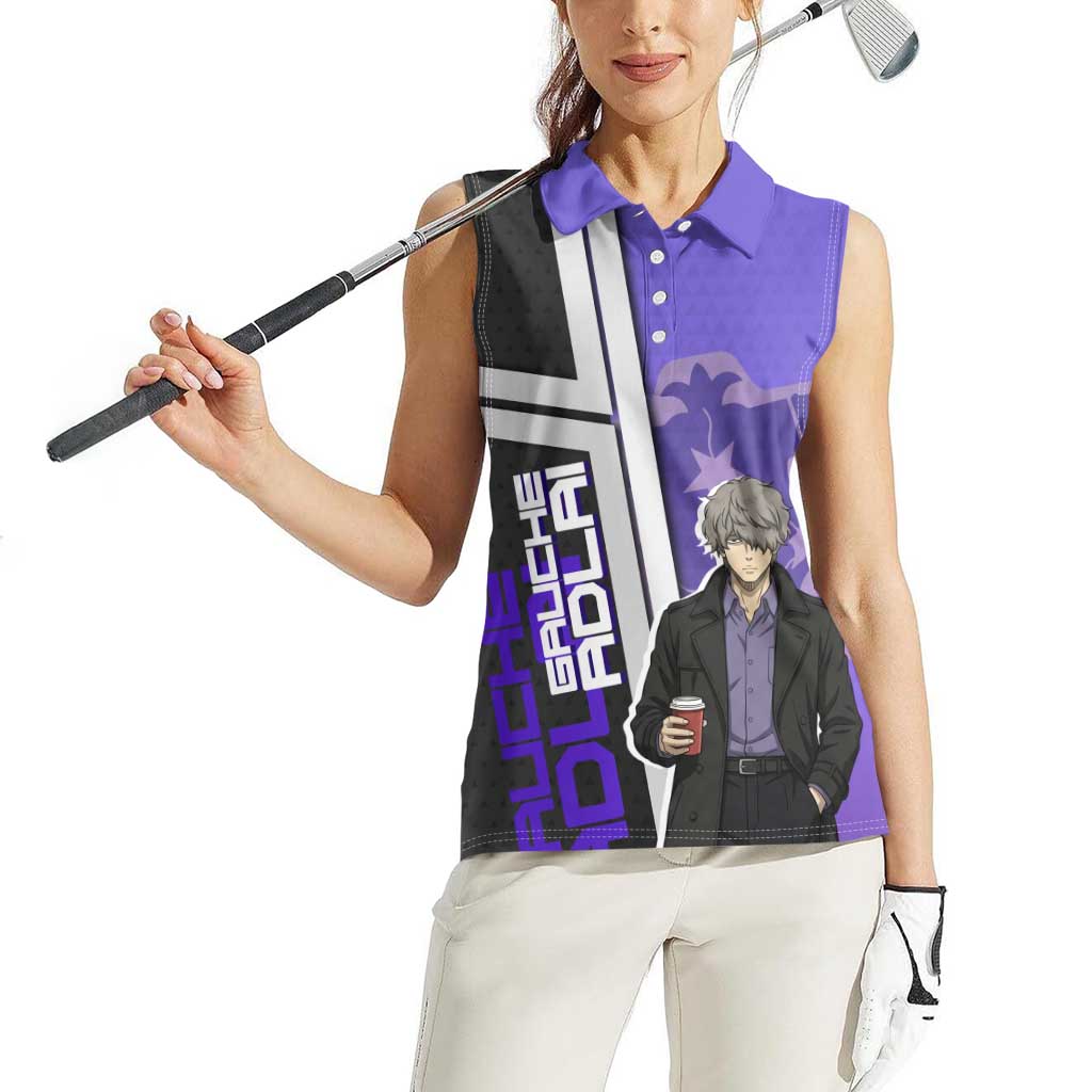 Black Clover Gauche Adlai Women Sleeveless Polo Shirt Anime Illustration Style