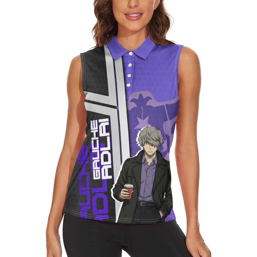 Black Clover Gauche Adlai Women Sleeveless Polo Shirt Anime Illustration Style