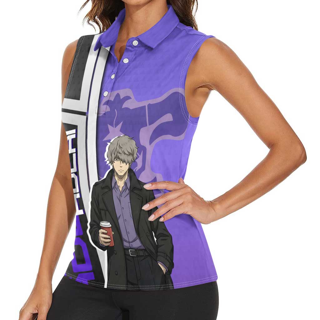 Black Clover Gauche Adlai Women Sleeveless Polo Shirt Anime Illustration Style