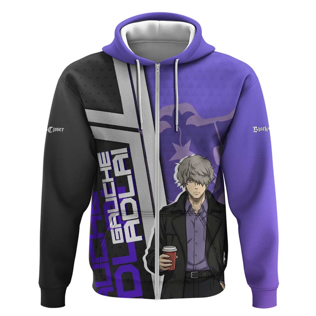 Black Clover Gauche Adlai Zip Hoodie Anime Illustration Style