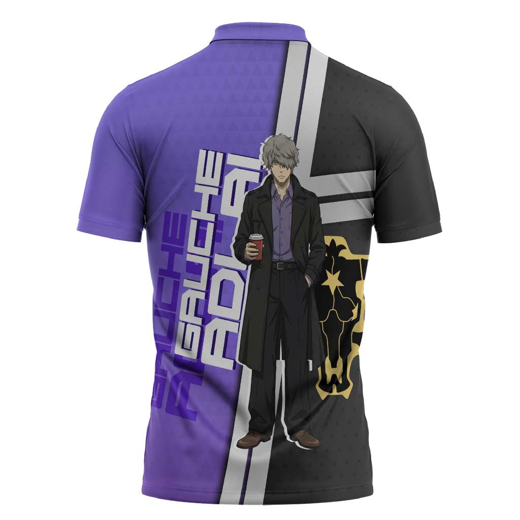 Black Clover Gauche Adlai Zipper Polo Shirt Anime Illustration Style