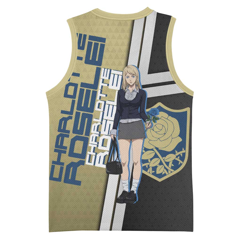 Black Clover Charlotte Roselei Basketball Jersey Anime Illustration Style