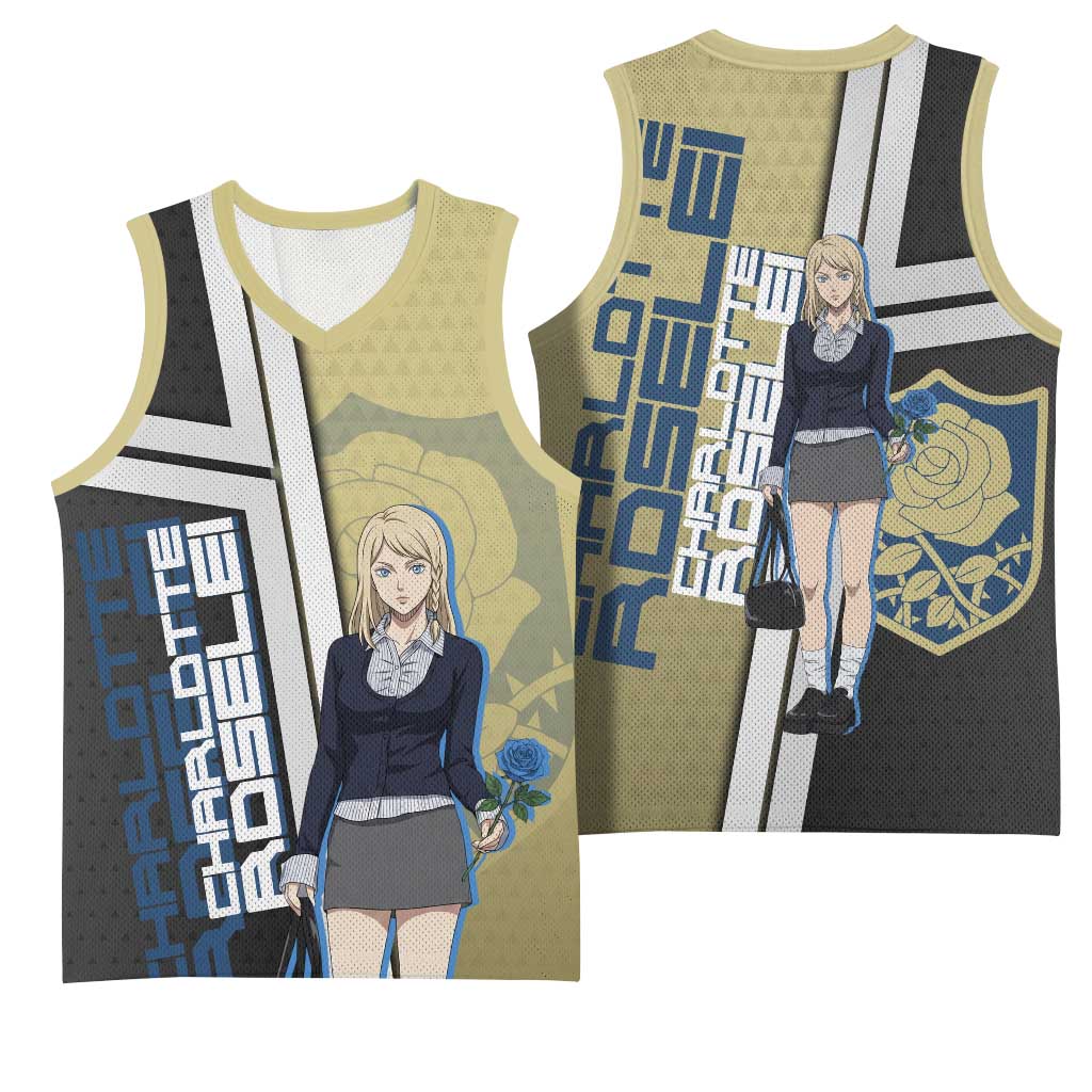 Black Clover Charlotte Roselei Basketball Jersey Anime Illustration Style