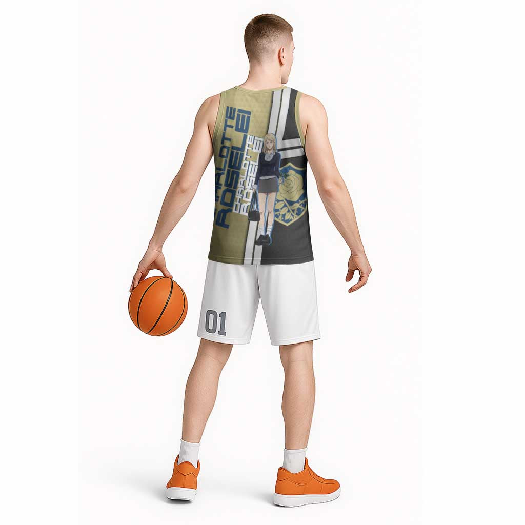 Black Clover Charlotte Roselei Basketball Jersey Anime Illustration Style