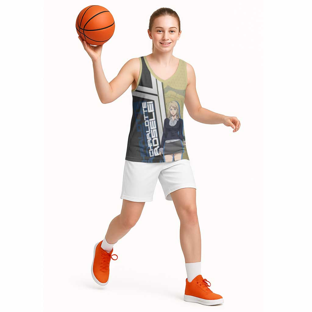Black Clover Charlotte Roselei Basketball Jersey Anime Illustration Style