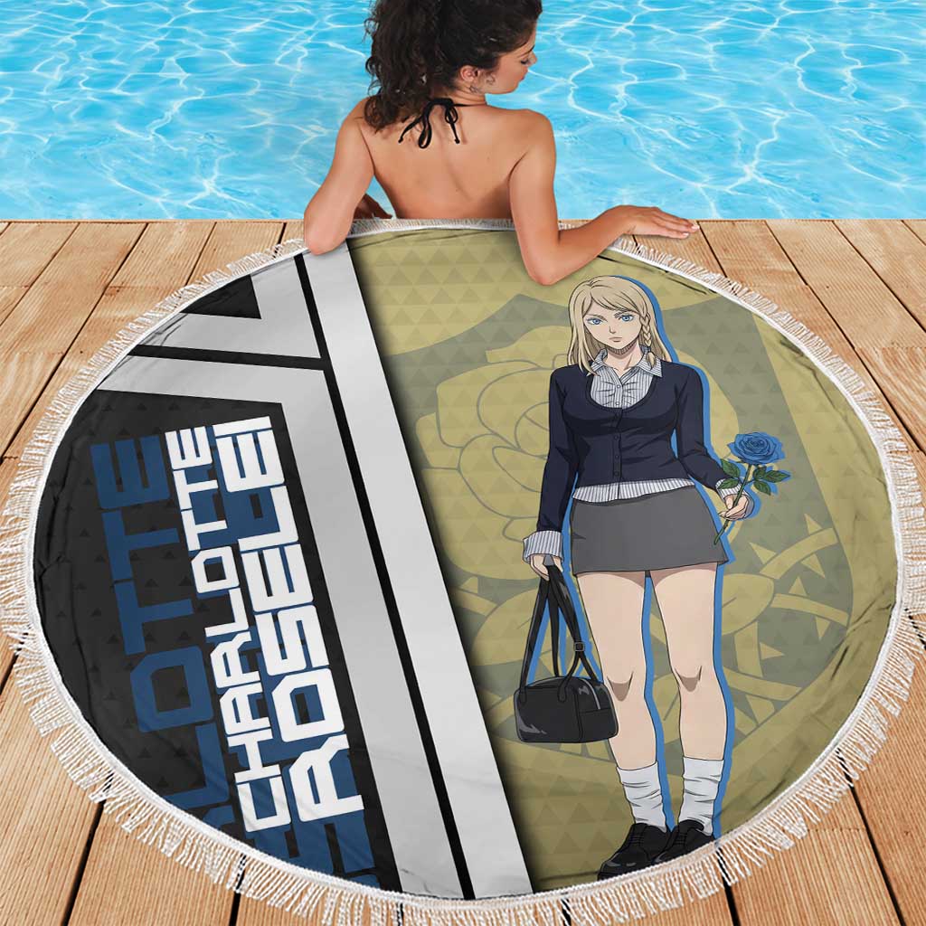 Black Clover Charlotte Roselei Beach Blanket Anime Illustration Style