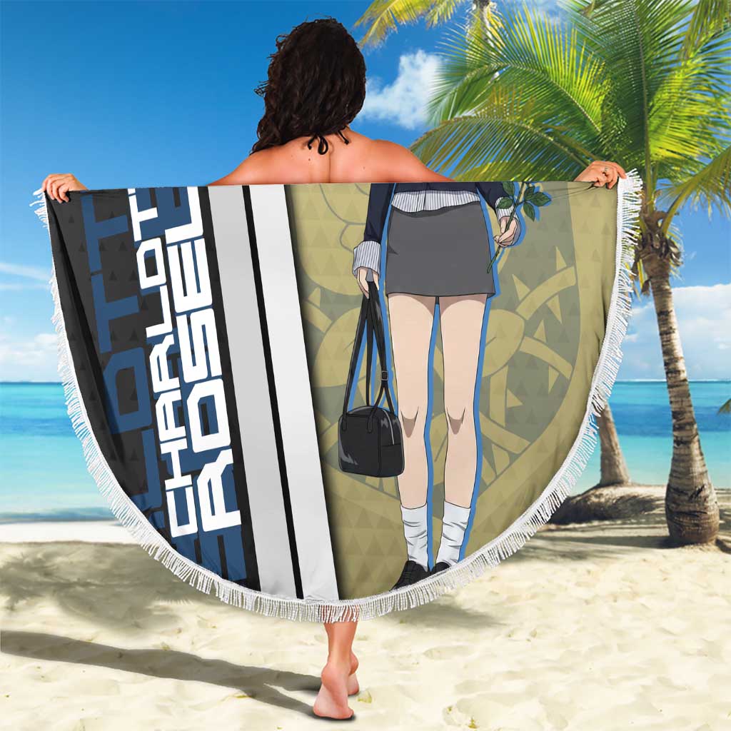 Black Clover Charlotte Roselei Beach Blanket Anime Illustration Style