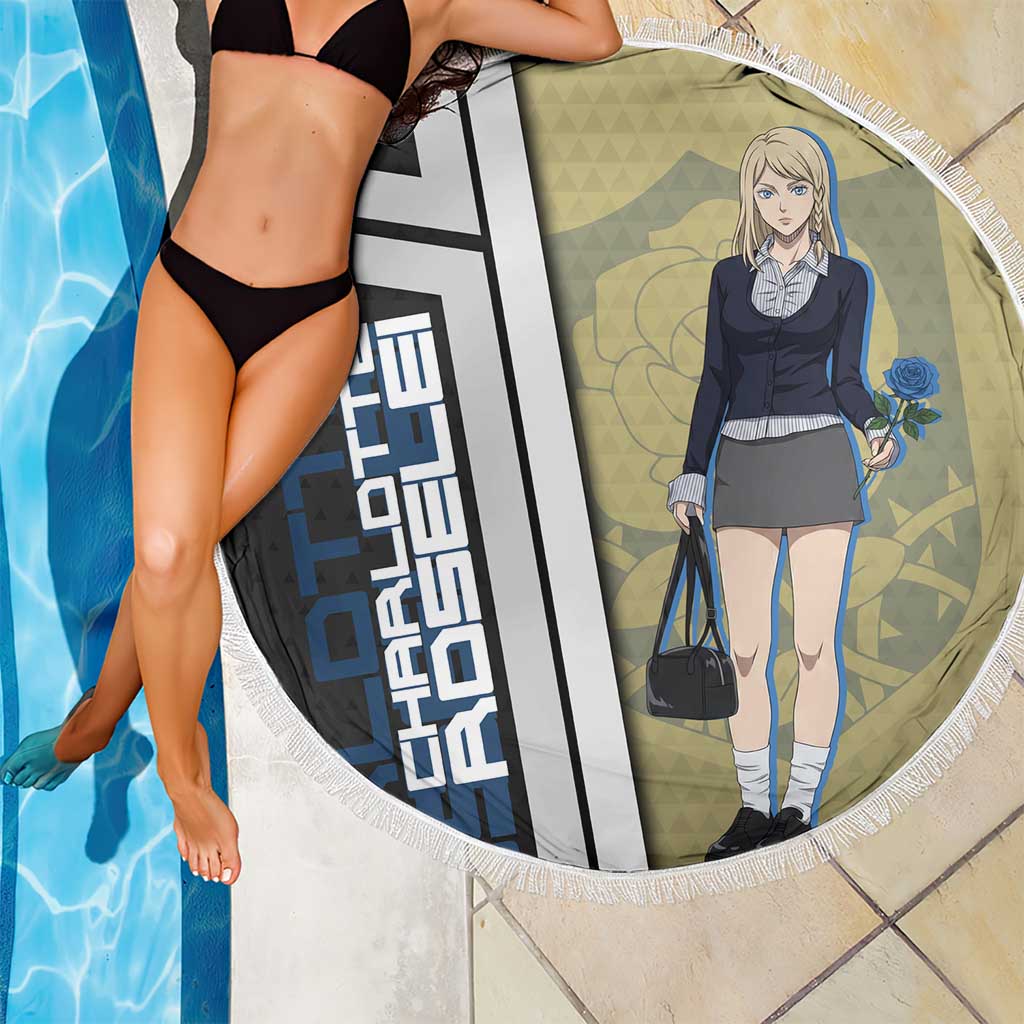 Black Clover Charlotte Roselei Beach Blanket Anime Illustration Style
