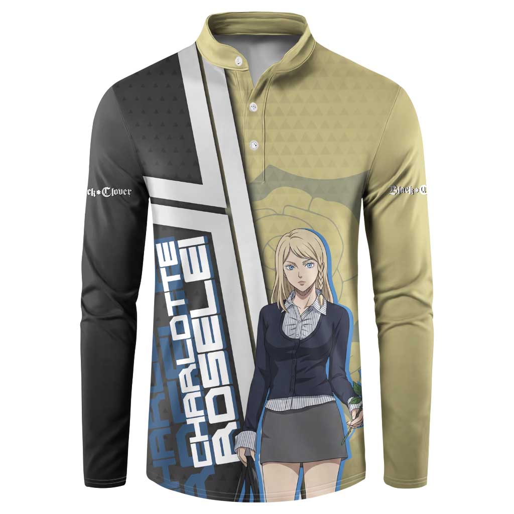 Black Clover Charlotte Roselei Button Sweatshirt Anime Illustration Style