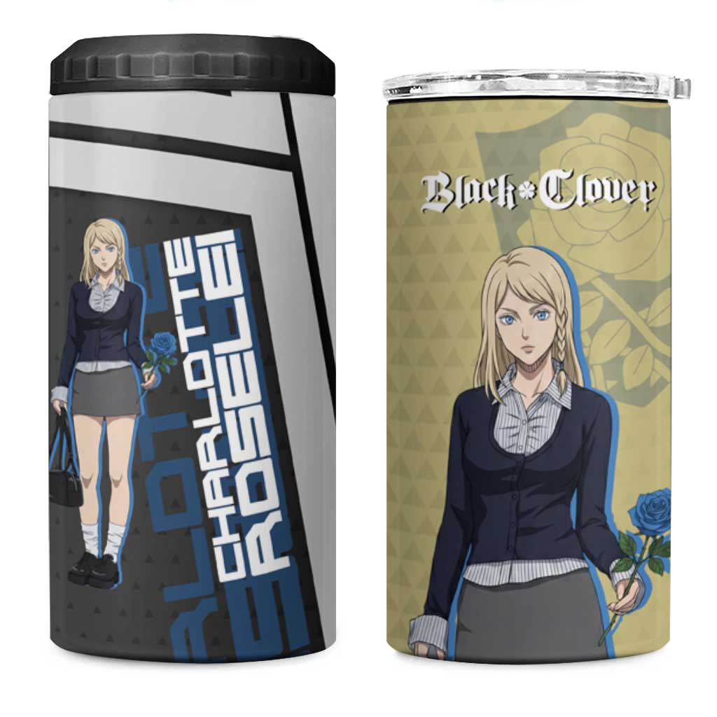 Black Clover Charlotte Roselei 4 in 1 Can Cooler Tumbler Anime Illustration Style
