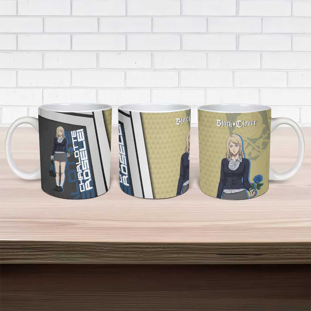 Black Clover Charlotte Roselei Ceramic Mug Anime Illustration Style
