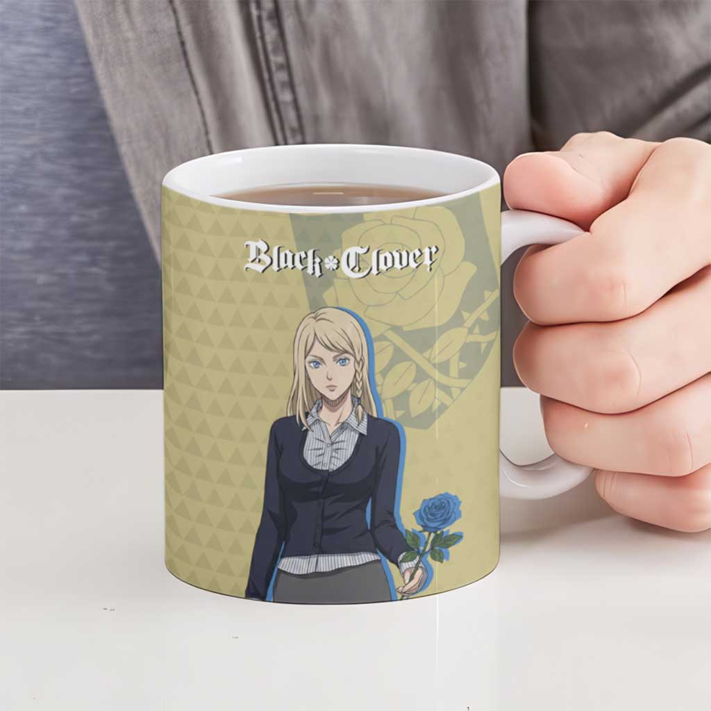 Black Clover Charlotte Roselei Ceramic Mug Anime Illustration Style