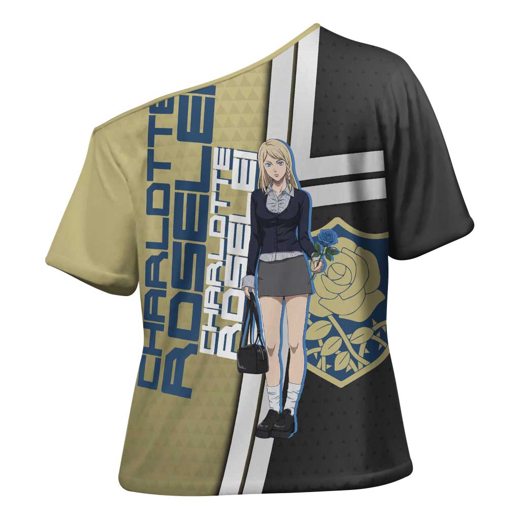 Black Clover Charlotte Roselei Cross Shoulder Shirt Anime Illustration Style