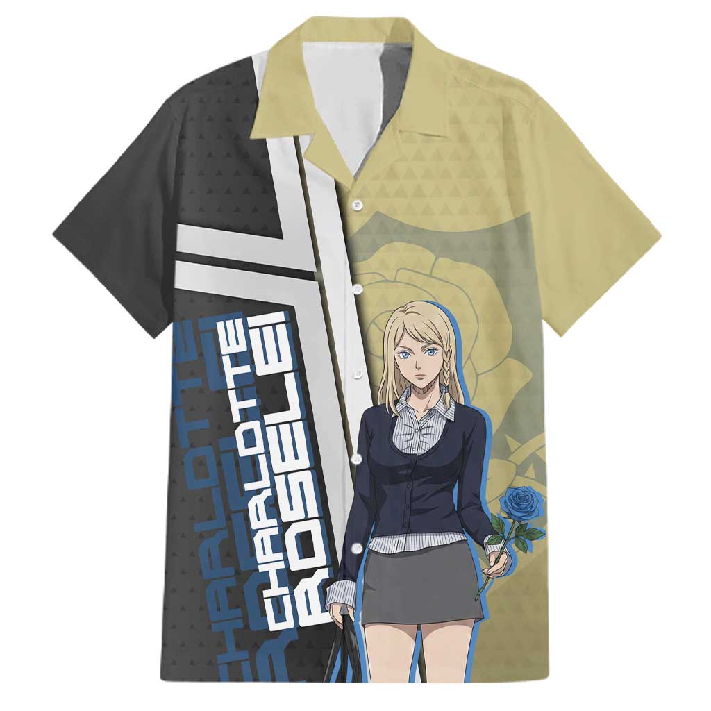 Black Clover Charlotte Roselei Family Matching Long Sleeve Bodycon Dress and Hawaiian Shirt Anime Illustration Style