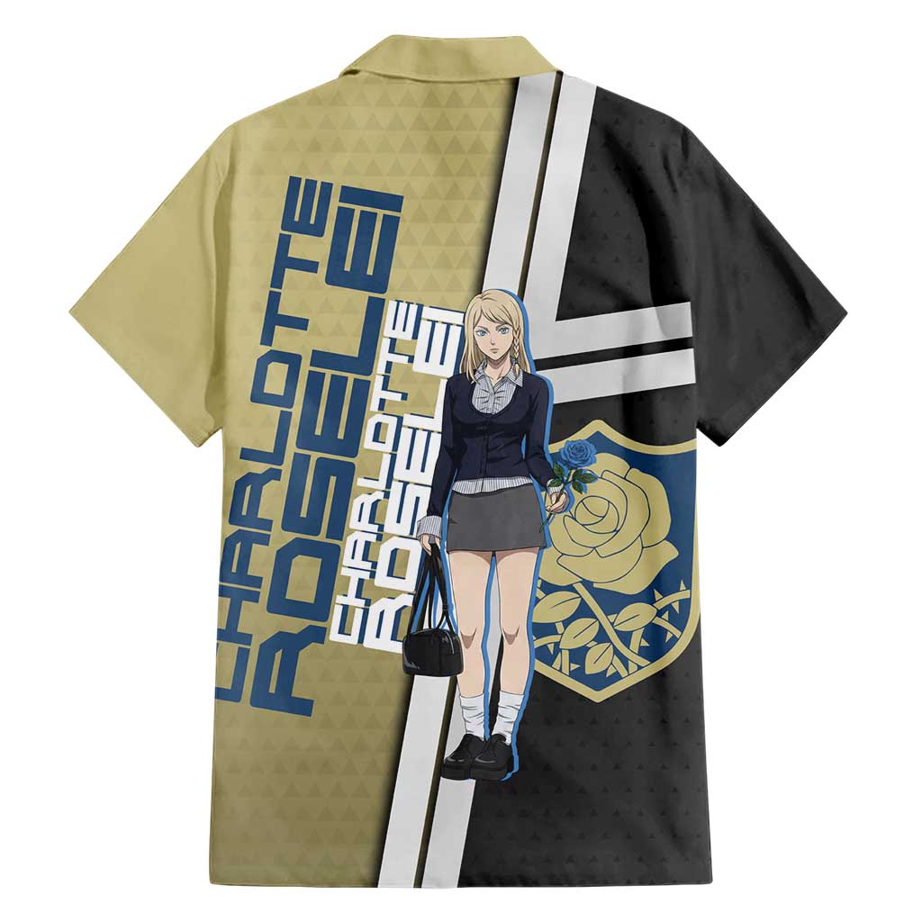 Black Clover Charlotte Roselei Family Matching Off Shoulder Maxi Dress and Hawaiian Shirt Anime Illustration Style