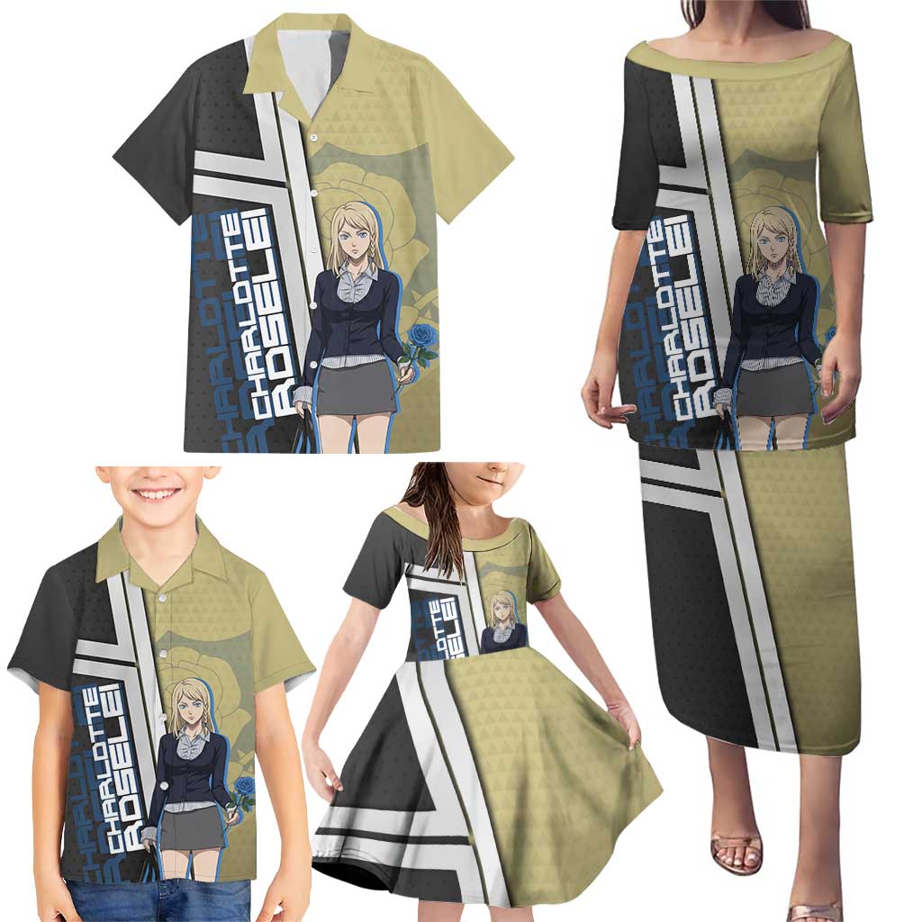 Black Clover Charlotte Roselei Family Matching Puletasi and Hawaiian Shirt Anime Illustration Style