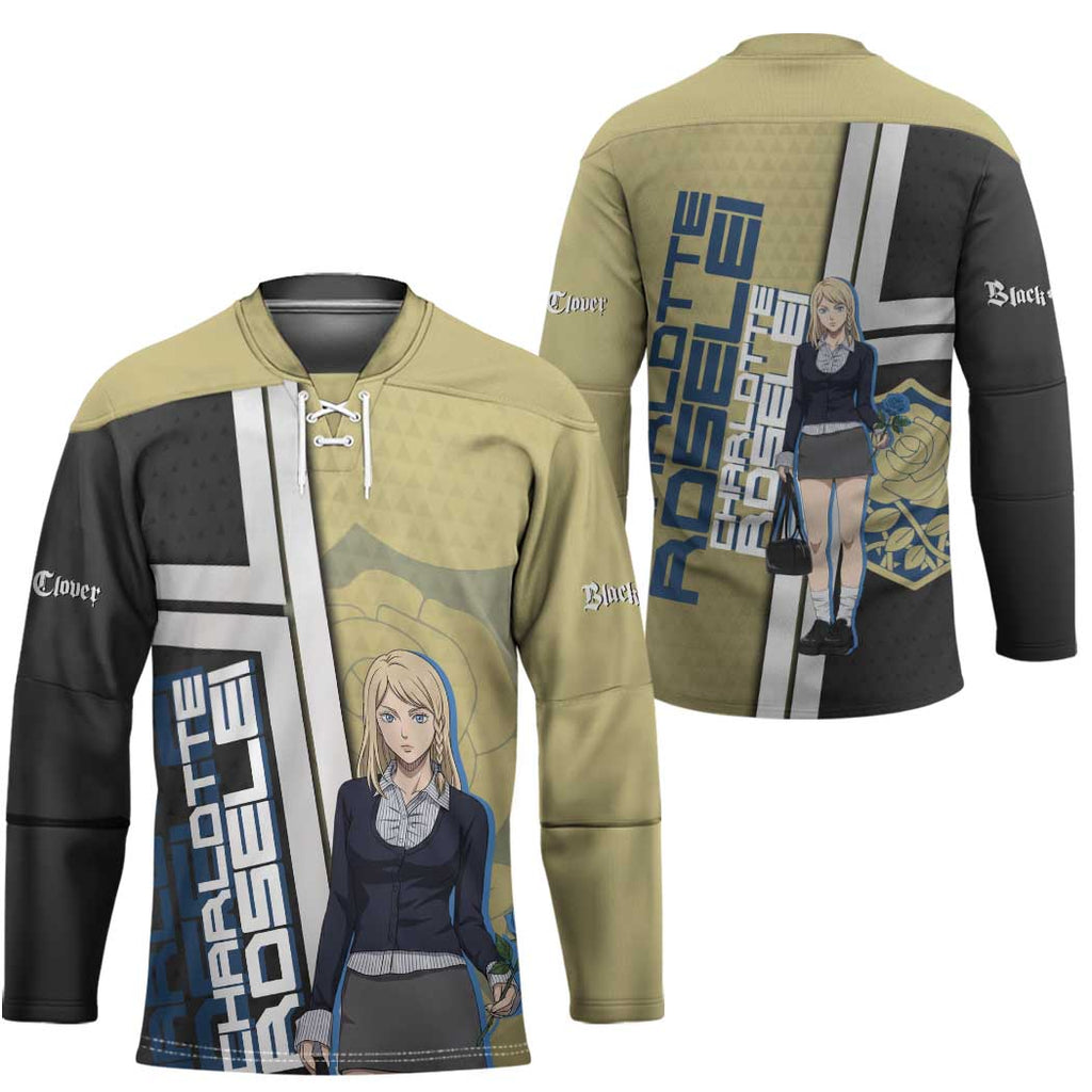 Black Clover Charlotte Roselei Hockey Jersey Anime Illustration Style