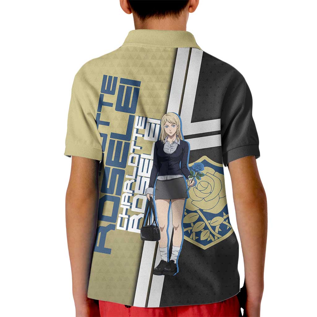 Black Clover Charlotte Roselei Kid Polo Shirt Anime Illustration Style