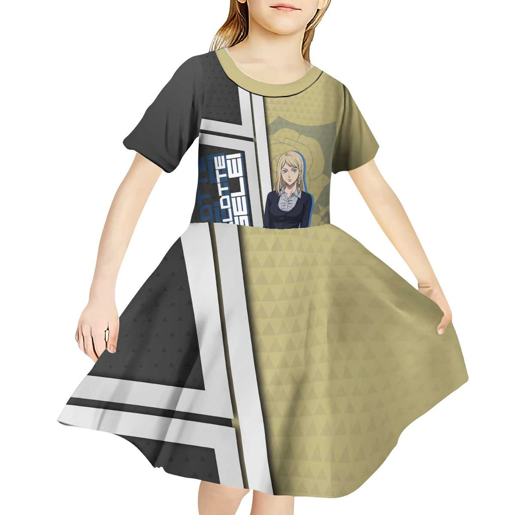 Black Clover Charlotte Roselei Kid Short Sleeve Dress Anime Illustration Style