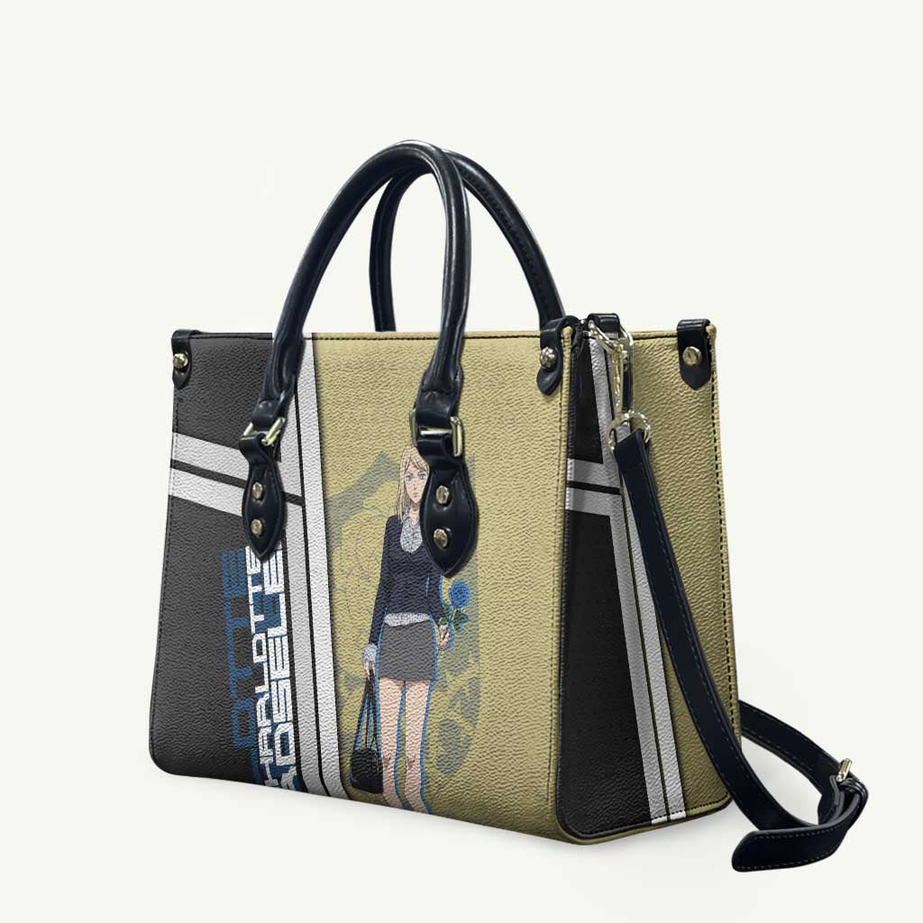 Black Clover Charlotte Roselei Leather Bag Anime Illustration Style