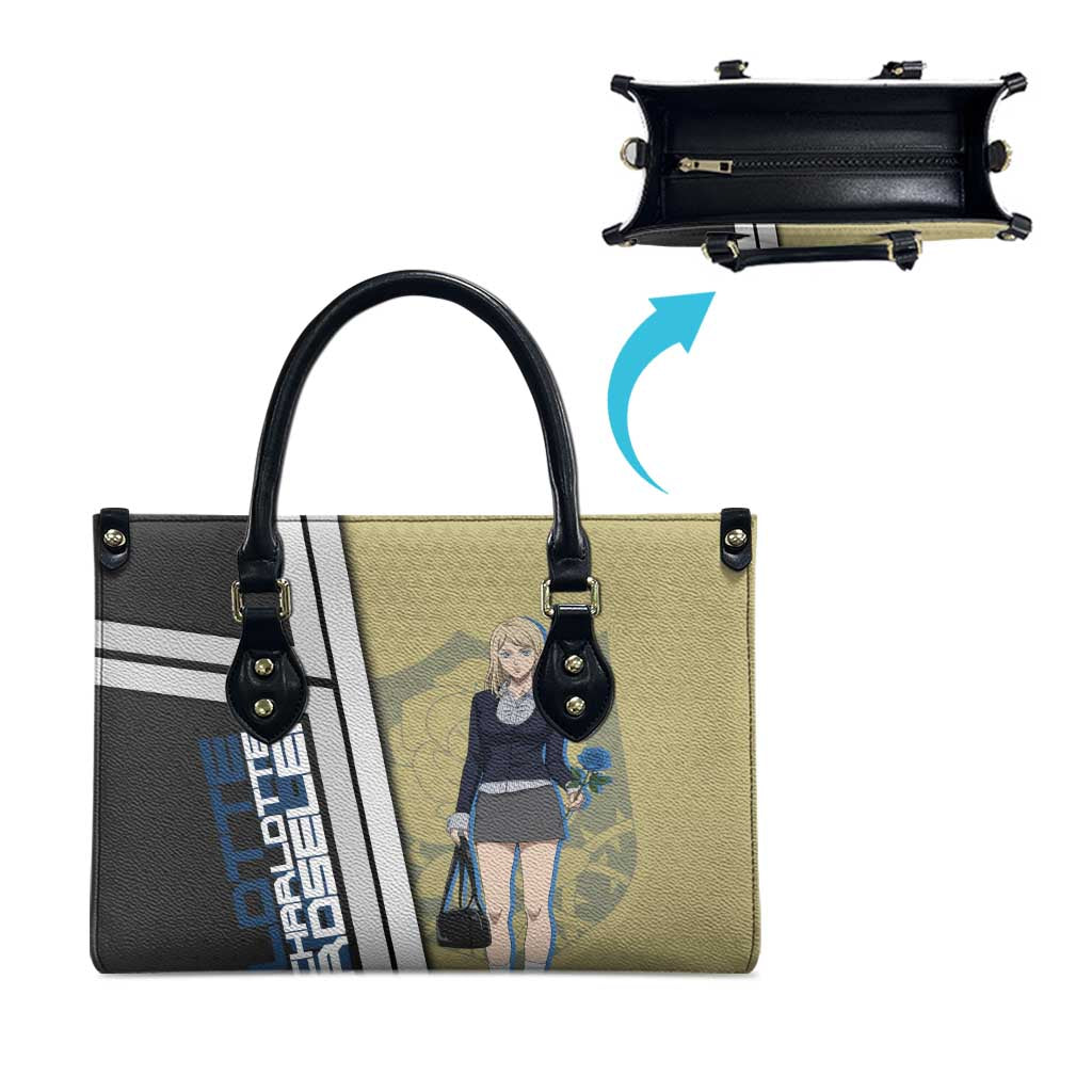 Black Clover Charlotte Roselei Leather Bag Anime Illustration Style
