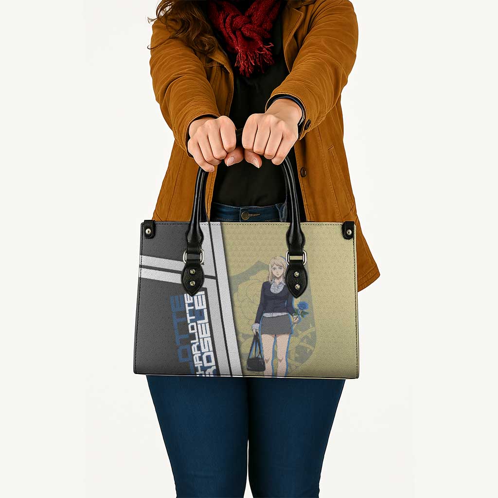 Black Clover Charlotte Roselei Leather Bag Anime Illustration Style