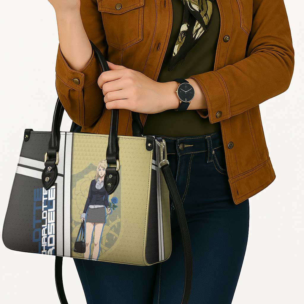 Black Clover Charlotte Roselei Leather Bag Anime Illustration Style