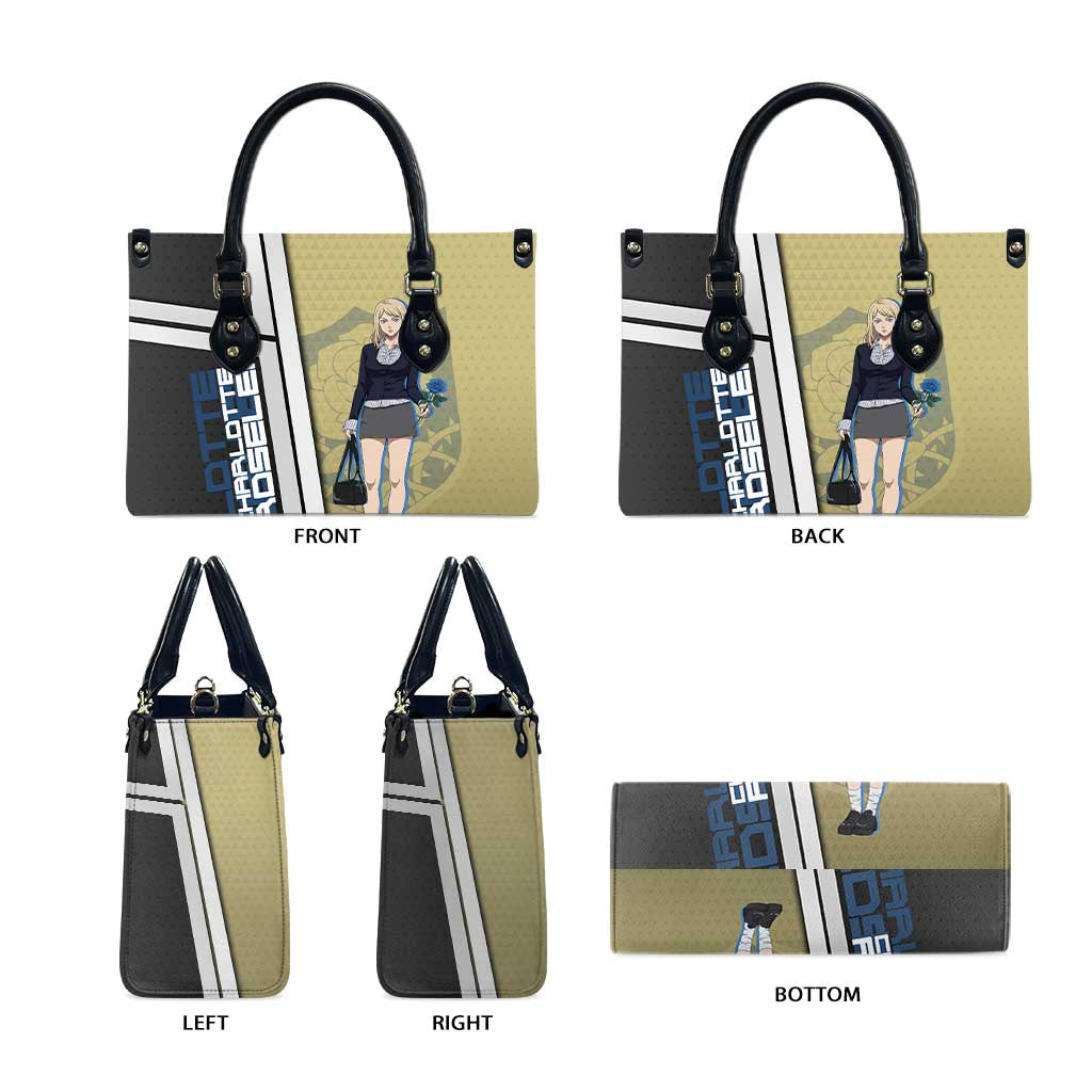 Black Clover Charlotte Roselei Leather Bag Anime Illustration Style