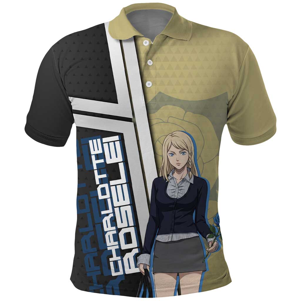 Black Clover Charlotte Roselei Polo Shirt Anime Illustration Style