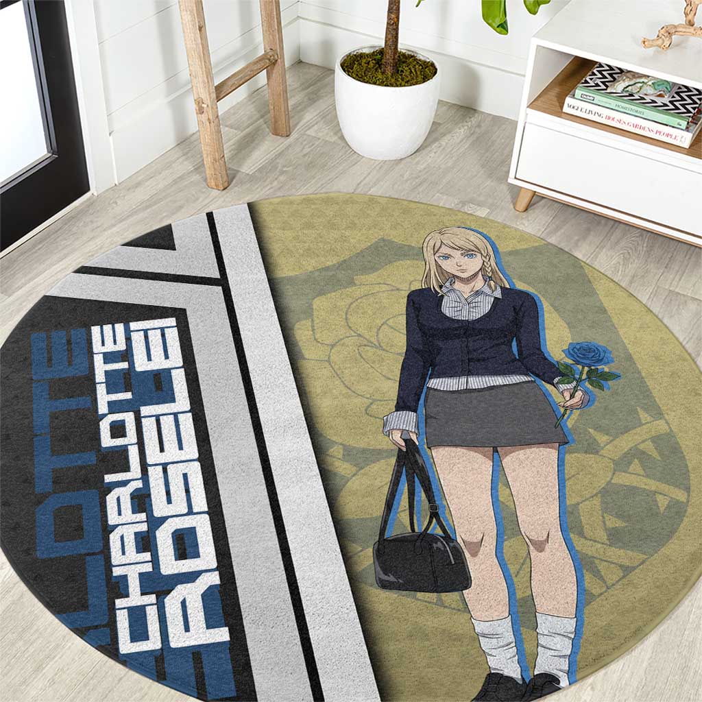Black Clover Charlotte Roselei Round Carpet Anime Illustration Style