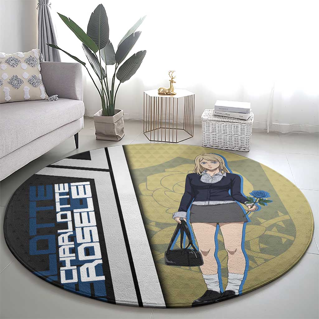 Black Clover Charlotte Roselei Round Carpet Anime Illustration Style