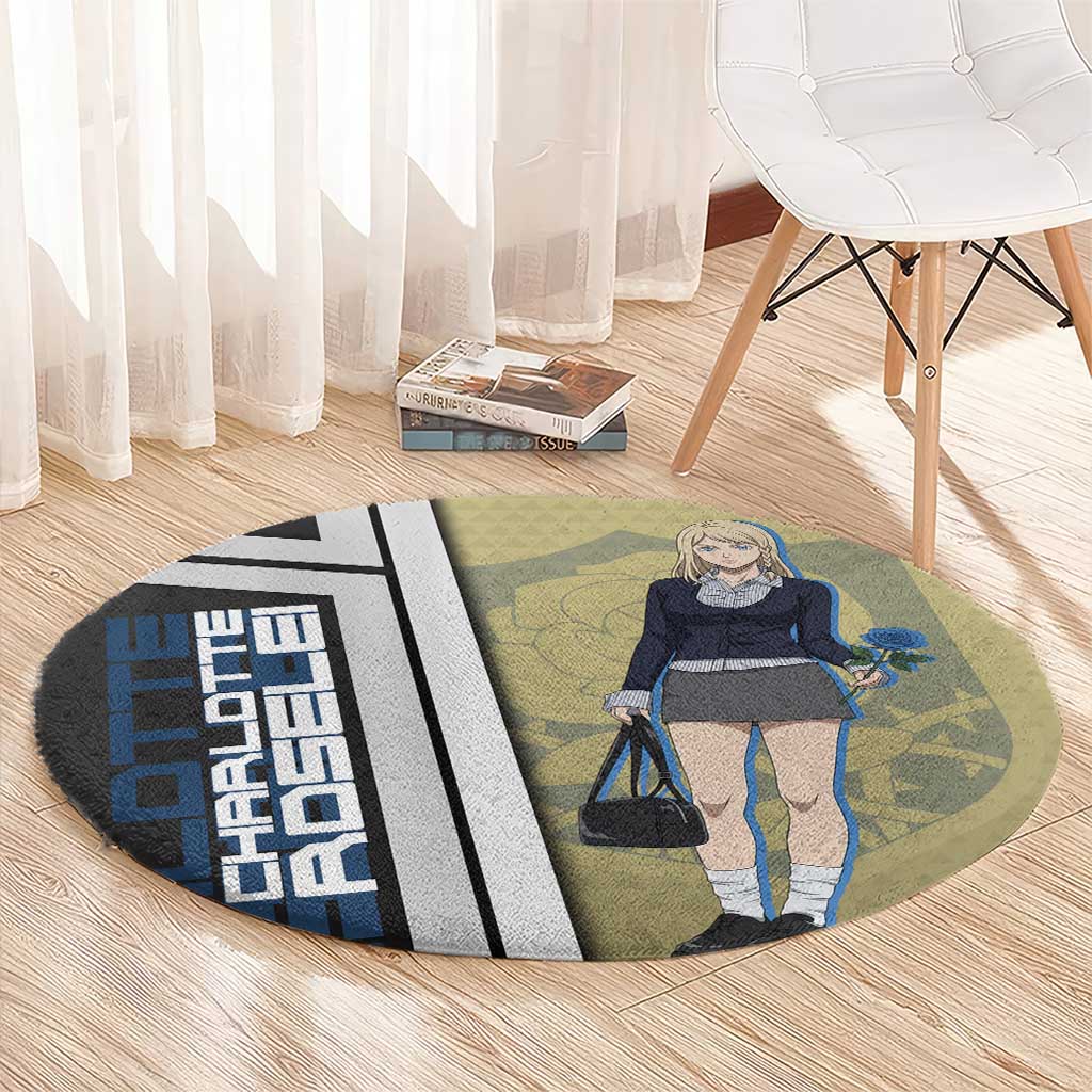 Black Clover Charlotte Roselei Round Carpet Anime Illustration Style