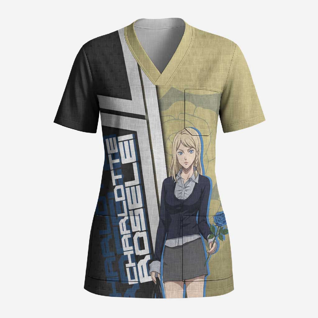 Black Clover Charlotte Roselei Scrub Top Anime Illustration Style