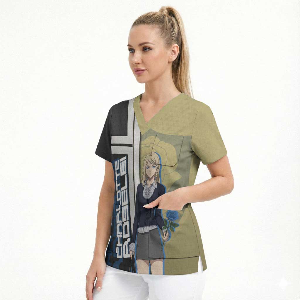Black Clover Charlotte Roselei Scrub Top Anime Illustration Style