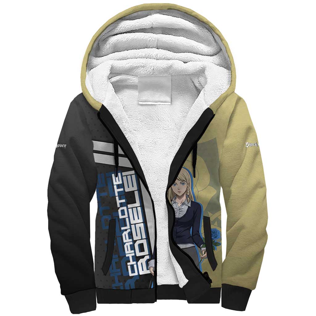 Black Clover Charlotte Roselei Sherpa Hoodie Anime Illustration Style