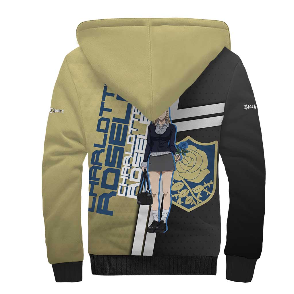 Black Clover Charlotte Roselei Sherpa Hoodie Anime Illustration Style