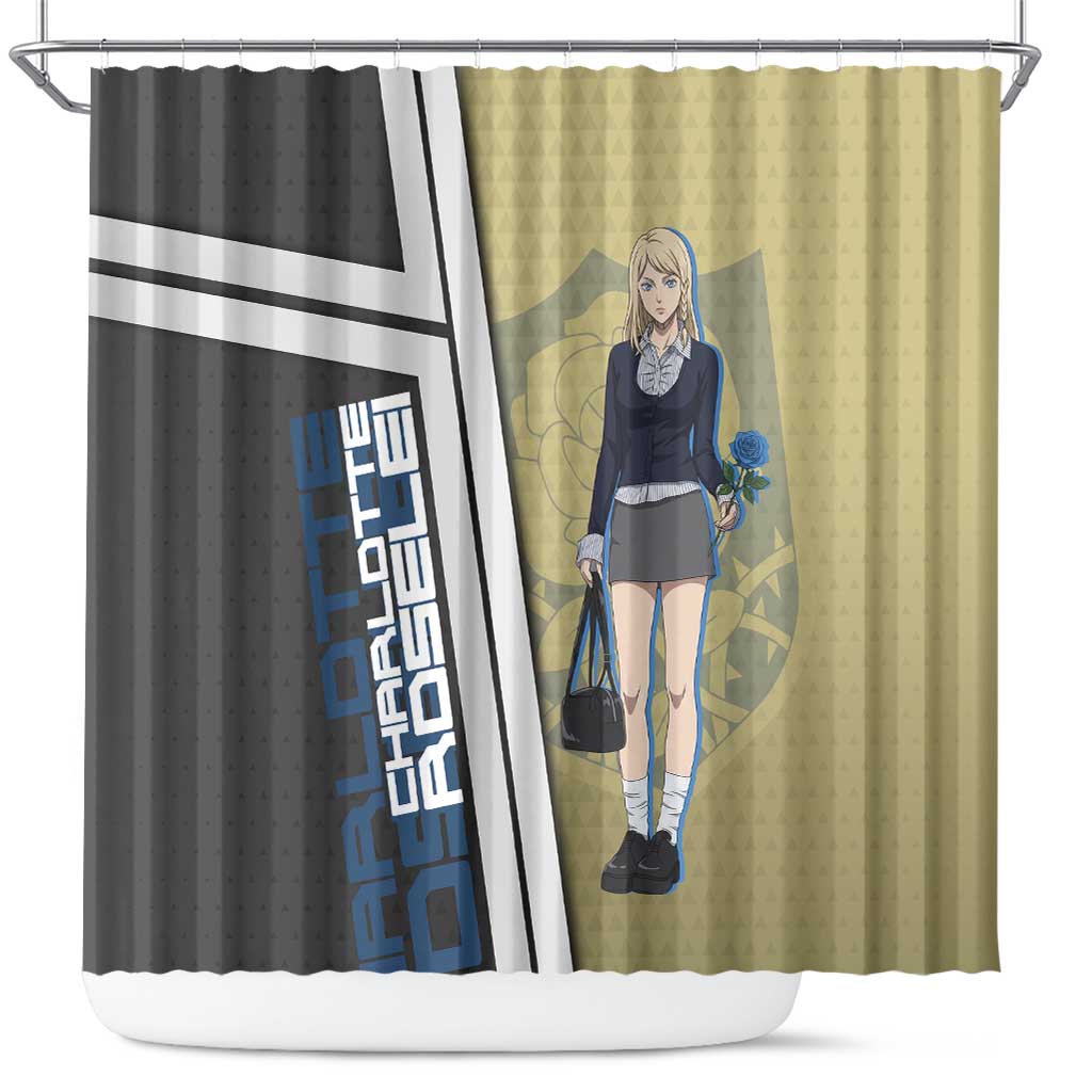 Black Clover Charlotte Roselei Shower Curtain Anime Illustration Style