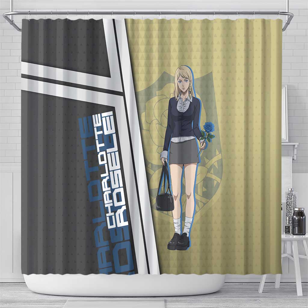 Black Clover Charlotte Roselei Shower Curtain Anime Illustration Style
