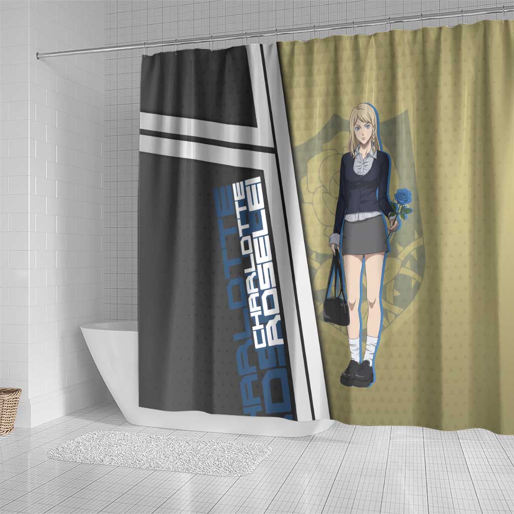 Black Clover Charlotte Roselei Shower Curtain Anime Illustration Style
