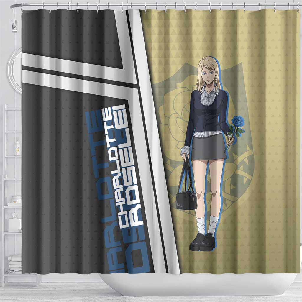 Black Clover Charlotte Roselei Shower Curtain Anime Illustration Style
