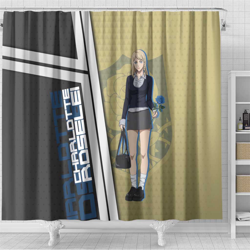Black Clover Charlotte Roselei Shower Curtain Anime Illustration Style
