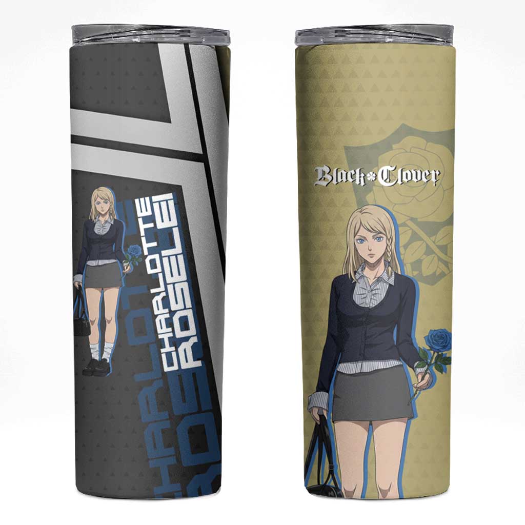 Black Clover Charlotte Roselei Skinny Tumbler Anime Illustration Style