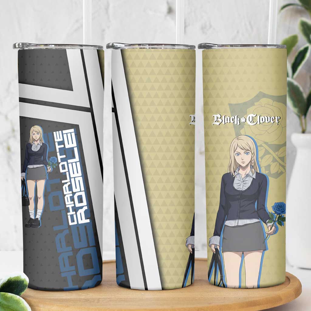 Black Clover Charlotte Roselei Skinny Tumbler Anime Illustration Style