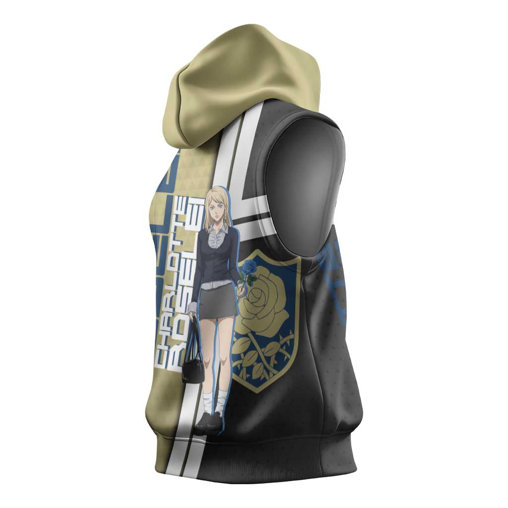 Black Clover Charlotte Roselei Sleeveless Hoodie Anime Illustration Style