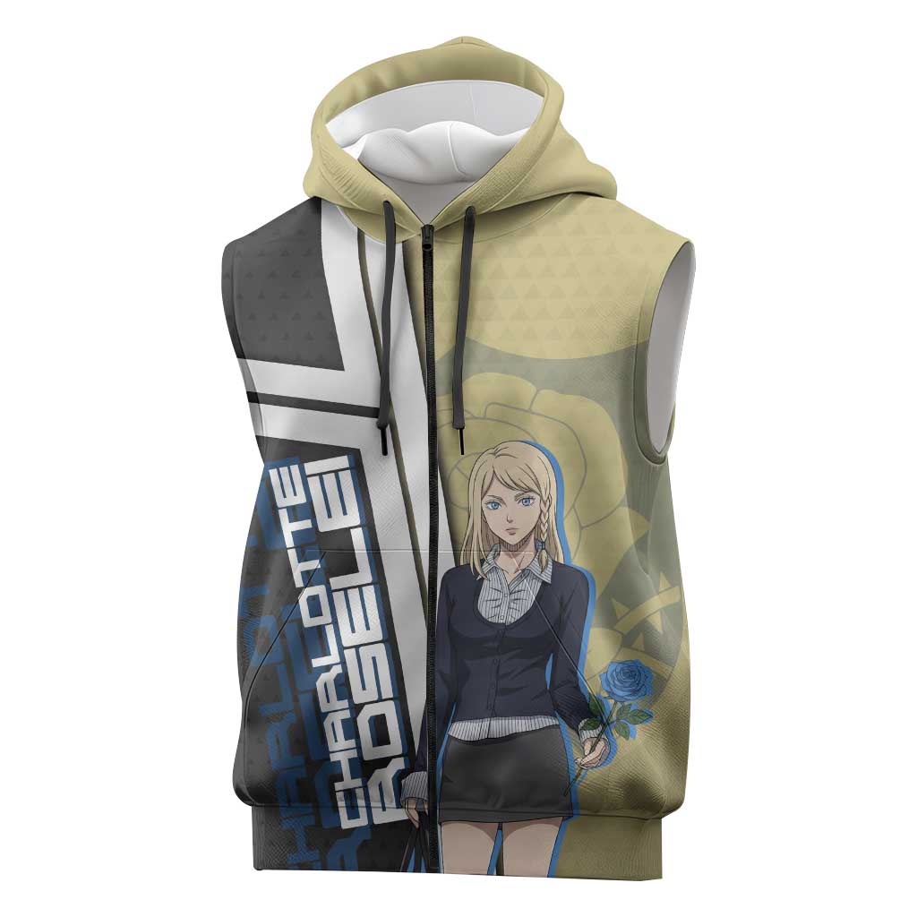 Black Clover Charlotte Roselei Sleeveless Zip Hoodie Anime Illustration Style