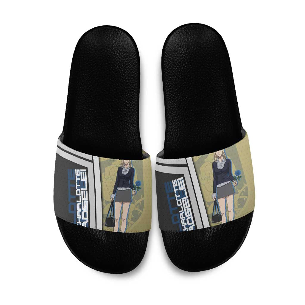 Black Clover Charlotte Roselei Slide Sandals Anime Illustration Style